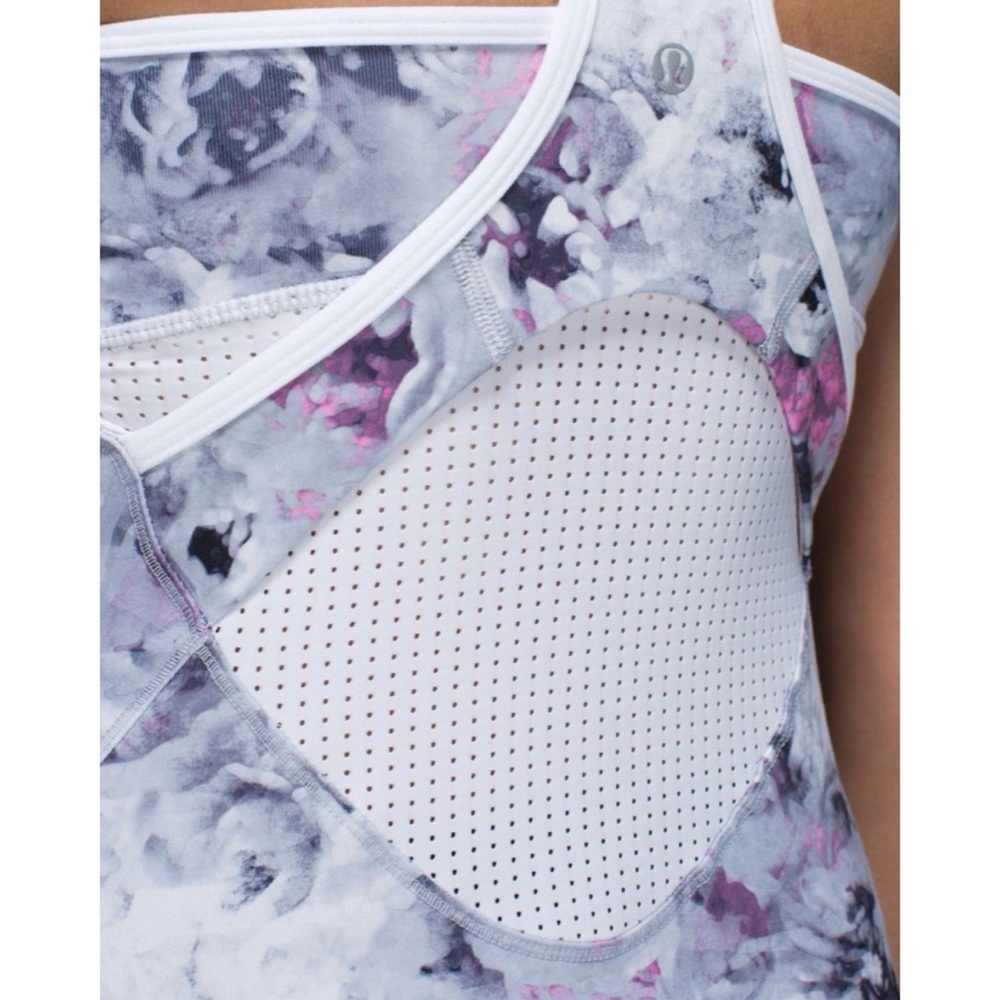 Lululemon Crossback Tank Moody Mirage White Deep Navy / White 8 - Picture 7 of 11